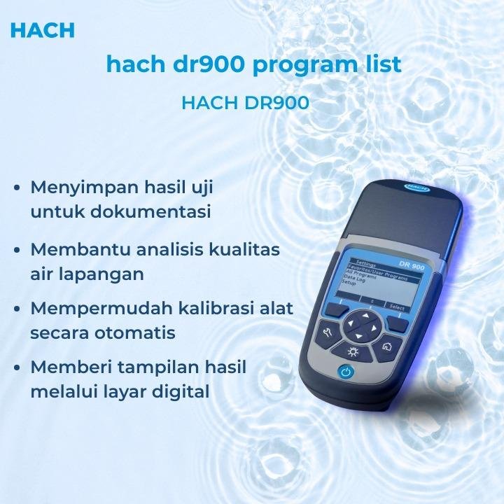 Hach DR900 Program List BERKUALITAS