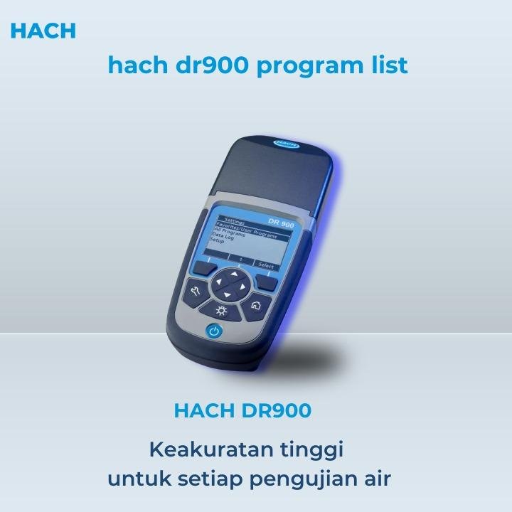Hach DR900 Program List MURAH